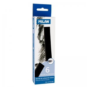 Κάρβουνο MIlan Φυσικό για Σχέδιο 15x4mm x 15cm 6τεμ