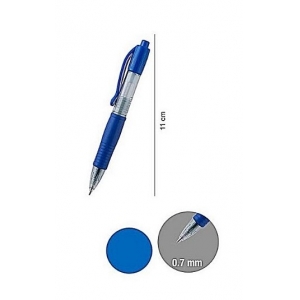 Στυλό Gel Pen MP Mini 0.7mm με Κουμπί & Grip μπλε