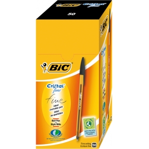BIC ΣΤΥΛΟ CRISTAL FINE 08  MΑΥΡΟ