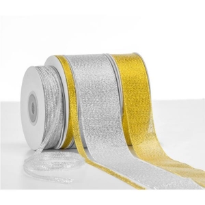 ΚΟΡΔΕΛΑ ΜΕΤΑΛΛΙΚΗ ΛΟΥΡΕΞ 10mm 25yrds Ασημί