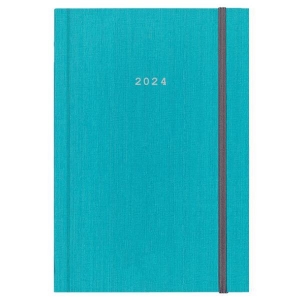 Next Hμερολόγιο ημερήσιο δετό γαλάζιο fabric με λάστιχο 12x17εκ