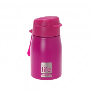 Ecolife Παγουράκι Pink 400ml (με καλαμάκι)