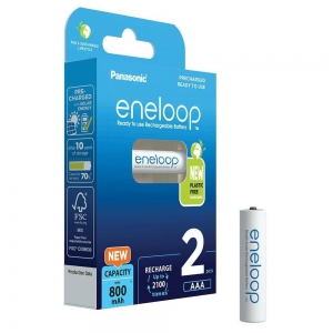 Panasonic Eneloop Επαναφορτιζόμενες Μπαταρίες AAA Ni-MH 800mAh 1.2V 2τμχ (37509357)