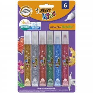 ΚΟΛΛΑ GLITTER BIC KIDS METALLIC B/6 6x10.5ml