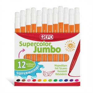 Μαρκαδόρος +Efo Supercolor Jumbo Πορτοκαλί