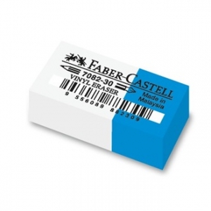  Γόμα λευκή-μπλε Faber-Castel 188230 VINYL WHITE/BLUE.
