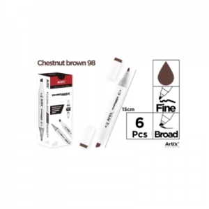 Μαρκαδόροι Οινοπνεύματος Artix Διπλοί Creative Markers 98 Chestnut brown