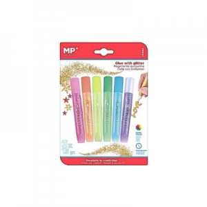 Κόλλα Glitter MP 13gr 6 χρωμάτων NEON (Blister)