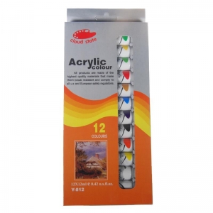 Ακρυλικό σετ 12 χρωμάτων keep smiling, 12ml